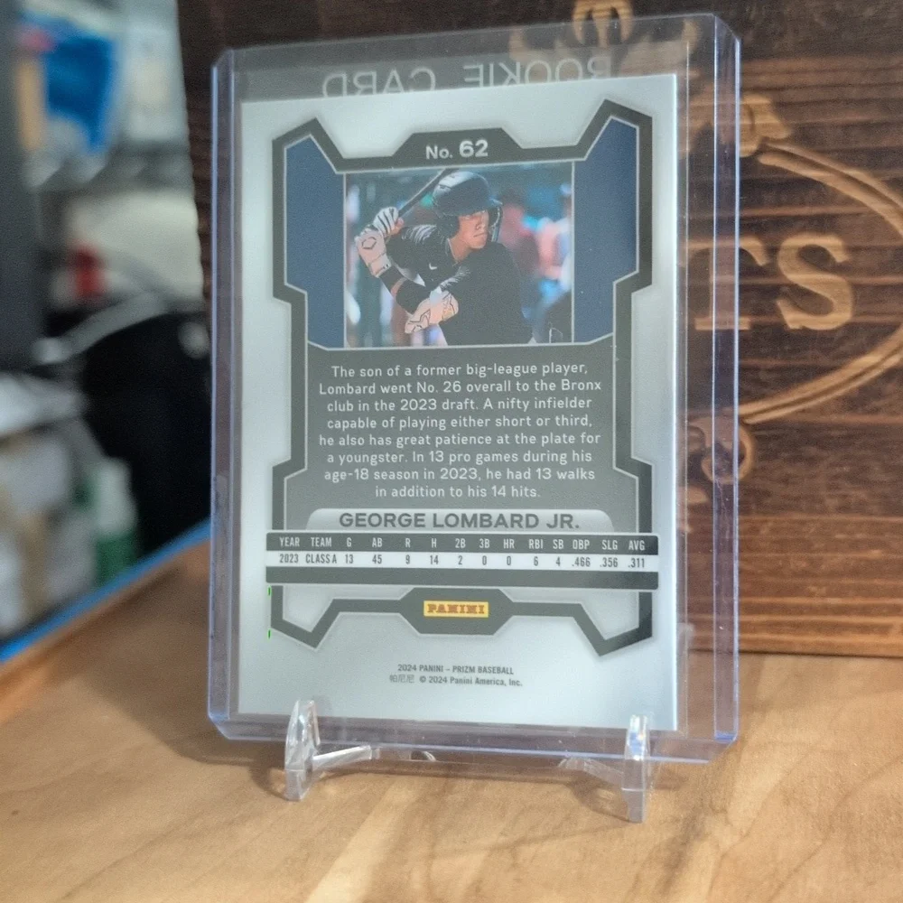 2024 Prizm George Lombard Jr. Prospect Rookie Card Yankees 🔥🔥🔥 - Picture 2 of 2